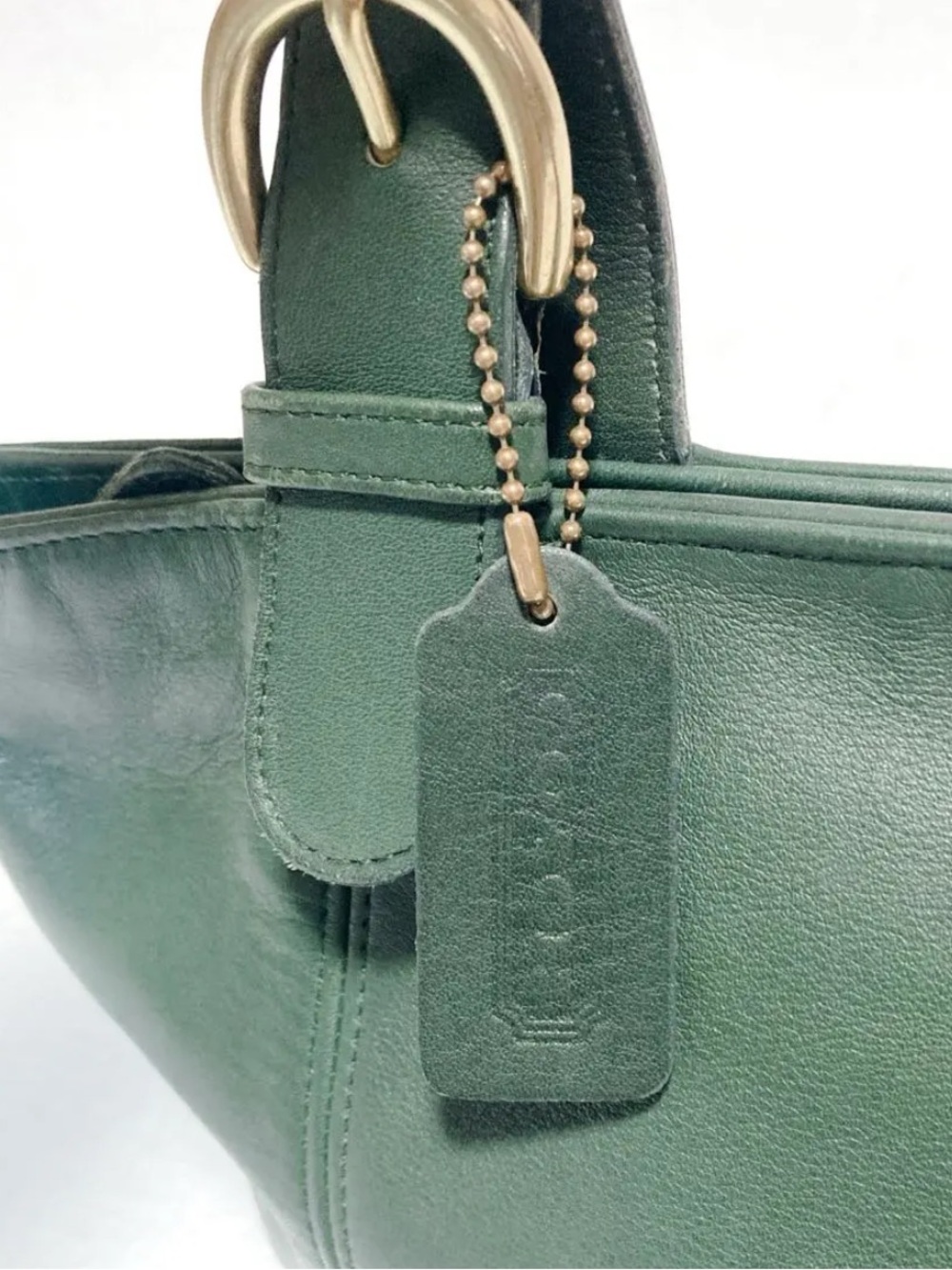 Vintage Coach Waverly Tote 4133 Bottle Green - Picture 9 of 10